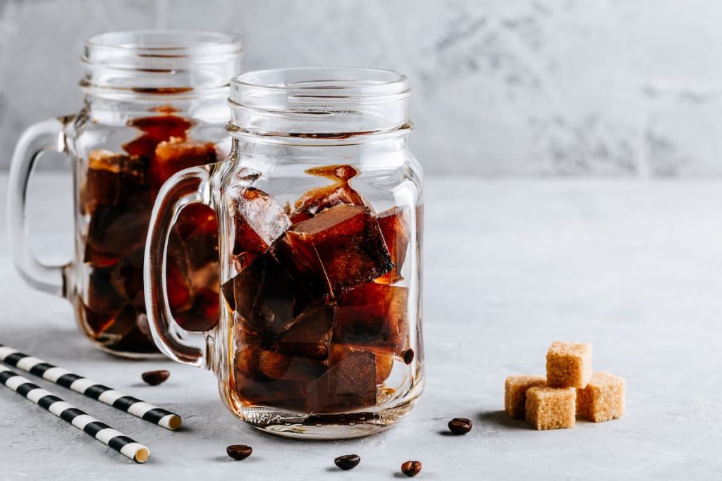 Coffee-Ice-Cubes-in-Mason-Jar
