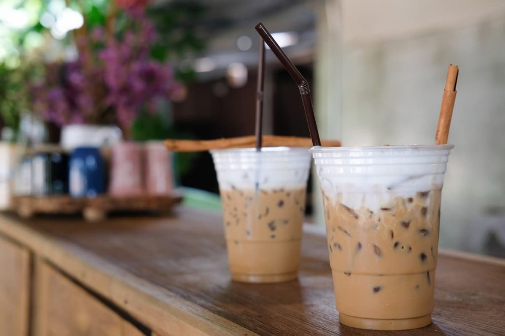 iced cappuccino coffee with milk